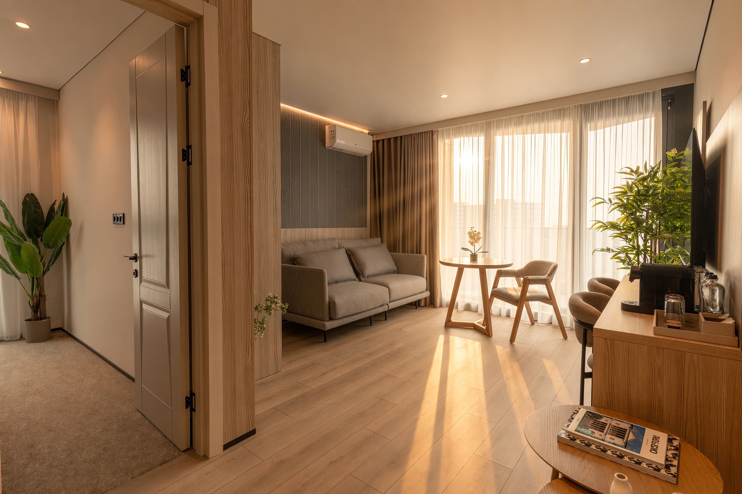 Junior-sviitti, parveke, merinäköala | Oleskelualue