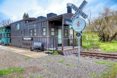 Chama Crossing - Tiny Train Next to Railroad