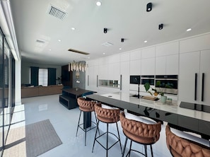 Coffee/tea maker, fridge, microwave, oven - 4BR Marco Island home with heated pool, WiFi, and full kitchen. (Marco Island)