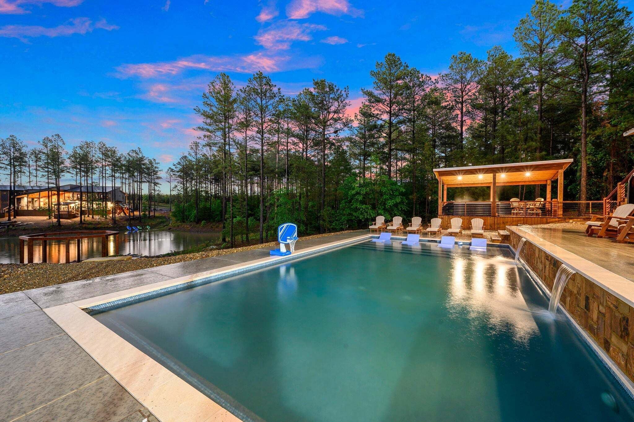 A heated pool