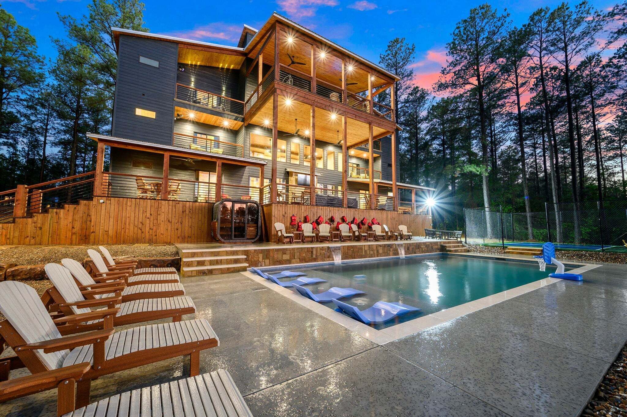 Et oppvarmet basseng