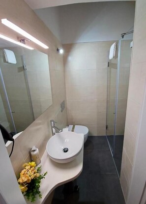 Shower, hair dryer, towels, soap - Casa do Chafariz - Rooms   (CERCAL DO ALENTEJO)