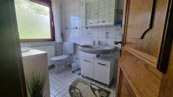 Ducha, secador de pelo, toallas