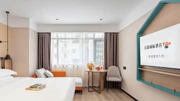 In-room safe, blackout curtains, soundproofing, iron/ironing board