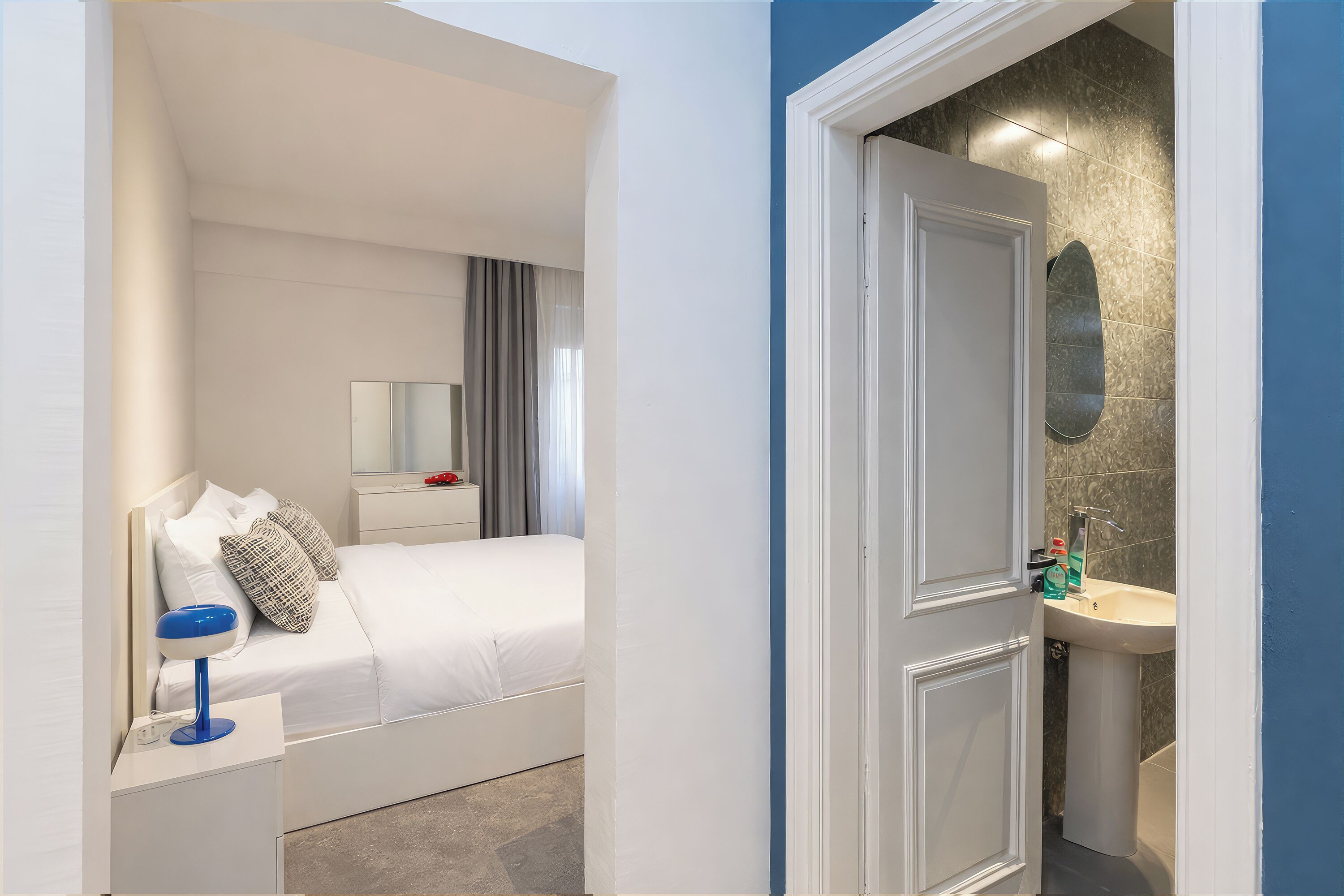 Studio, 1 grand lit, vue ville