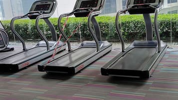 Deluxe Apartment, Balcony, City View | Fitness facility