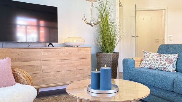 TV, books - House by the pond apartment 17 (Ostseebad Boltenhagen)