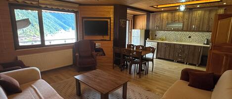 Appartement Familial, vue lac | Coin séjour