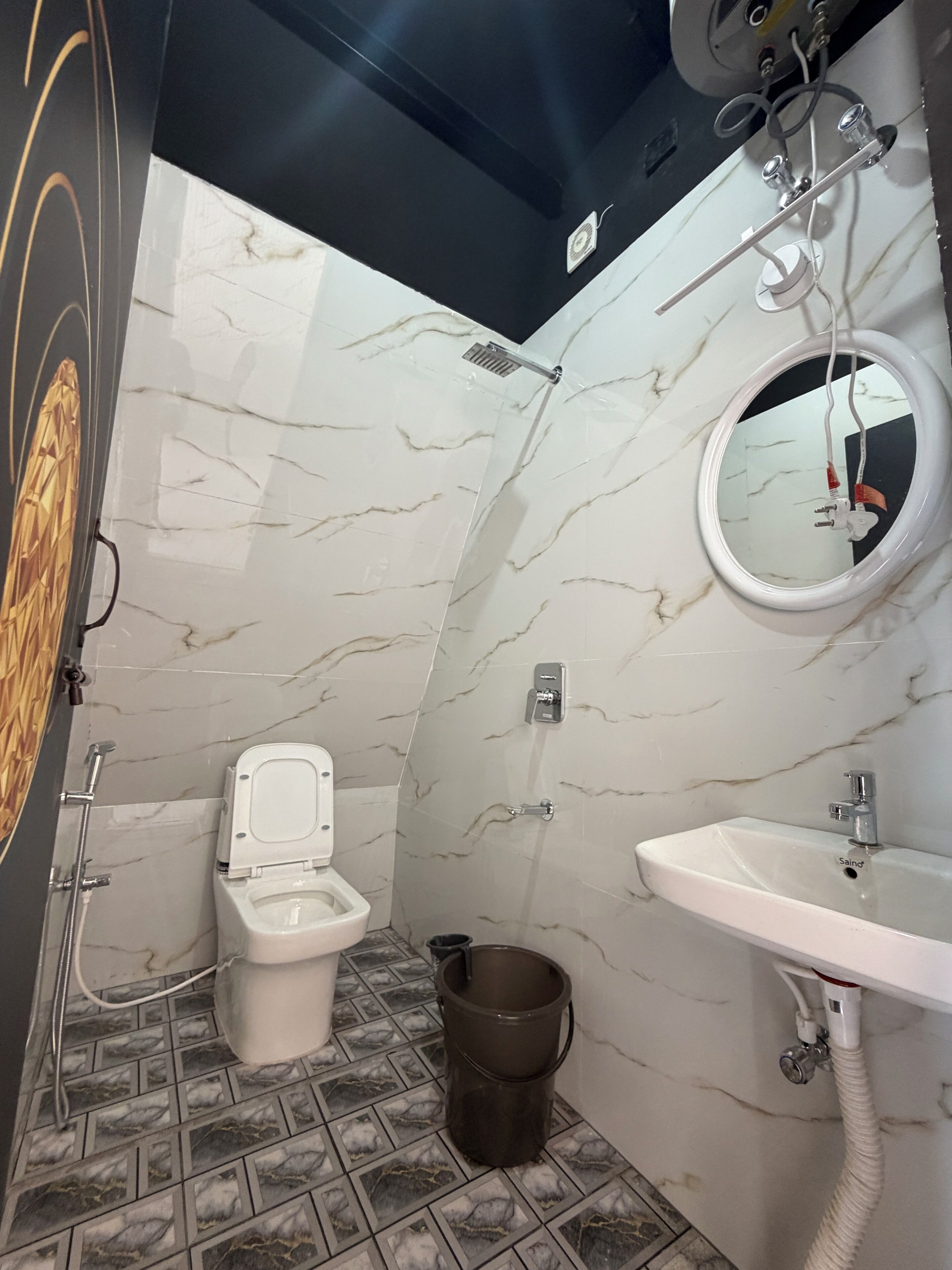 Cabana elite, vista para a montanha | Banheiro | Chuveiro, toalhas de banho, sabonete, shampoo