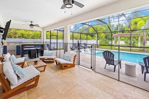 Pool - Designer getaway with private pool, luxe lanai, home office & outdoor kitchen (Bonita Springs)