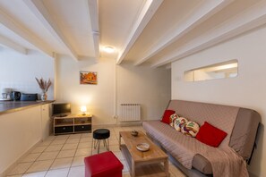 Living area - 'Joli T2 Au Cœur De Vals' Apartment with Wi-Fi (Vals-les-Bains)