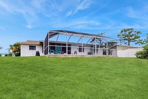 Exterior - Waterfront & ground-floor home with free WiFi, dock, pool, & central AC (Englewood)