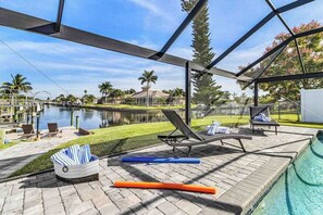 Pool - Waterfront retreat with heated pool, dog friendly, & picturesque views (Cape Coral)
