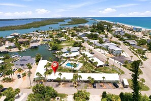 Exterior - Canal-front condo with private docks, heated pool, private beach access (Englewood)