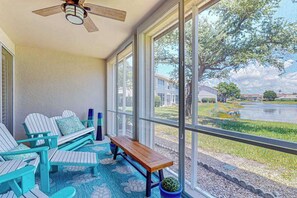 Terrace/patio - Chic Gulf Villa | Pools, Hot Tub, Sports Courts, Fishing Pier | Mins to Beach (Fort Myers)