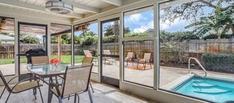 Single level family home w/private pool & furnished patio w/grill, dog-friendly.