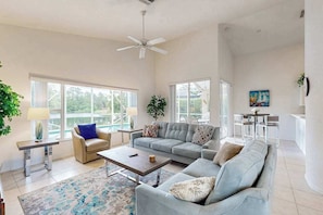 TV, DVD player, offices - Waterfront Home with Private Pool & Great Views - Close to Golf & Naples Beach (Naples)