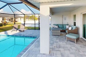 Pool - Brand New 4-bedroom Home w/ 2 Master Suites and Private Heated Pool (Cape Coral)