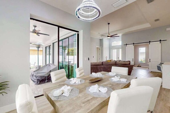 Dining - Brand new, Inviting home with private pool and complimentary pool heat (Cape Coral)