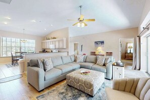 TV, DVD player, offices - Exclusive Wellington Lakes Waterfront Home with Private Pool, Lake Views, & WiFi (Fort Myers)