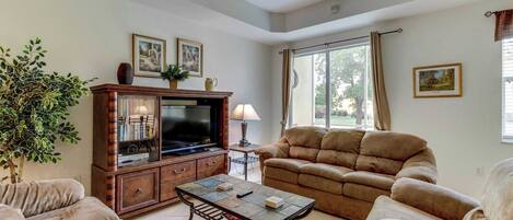 TV, DVD player, offices