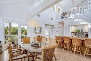 Dining - Stunning canal-front home with pools, AC, W/D & hammock (Bokeelia)