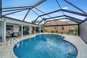 Pool - Dog-friendly water-view house with pool & firepit - snowbirds welcome (Cape Coral)