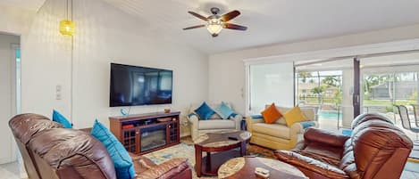 TV, DVD player, offices