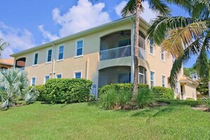 Exterior - Water-view condo with screened patio, pool, central AC, & private washer/dryer (Fort Myers)