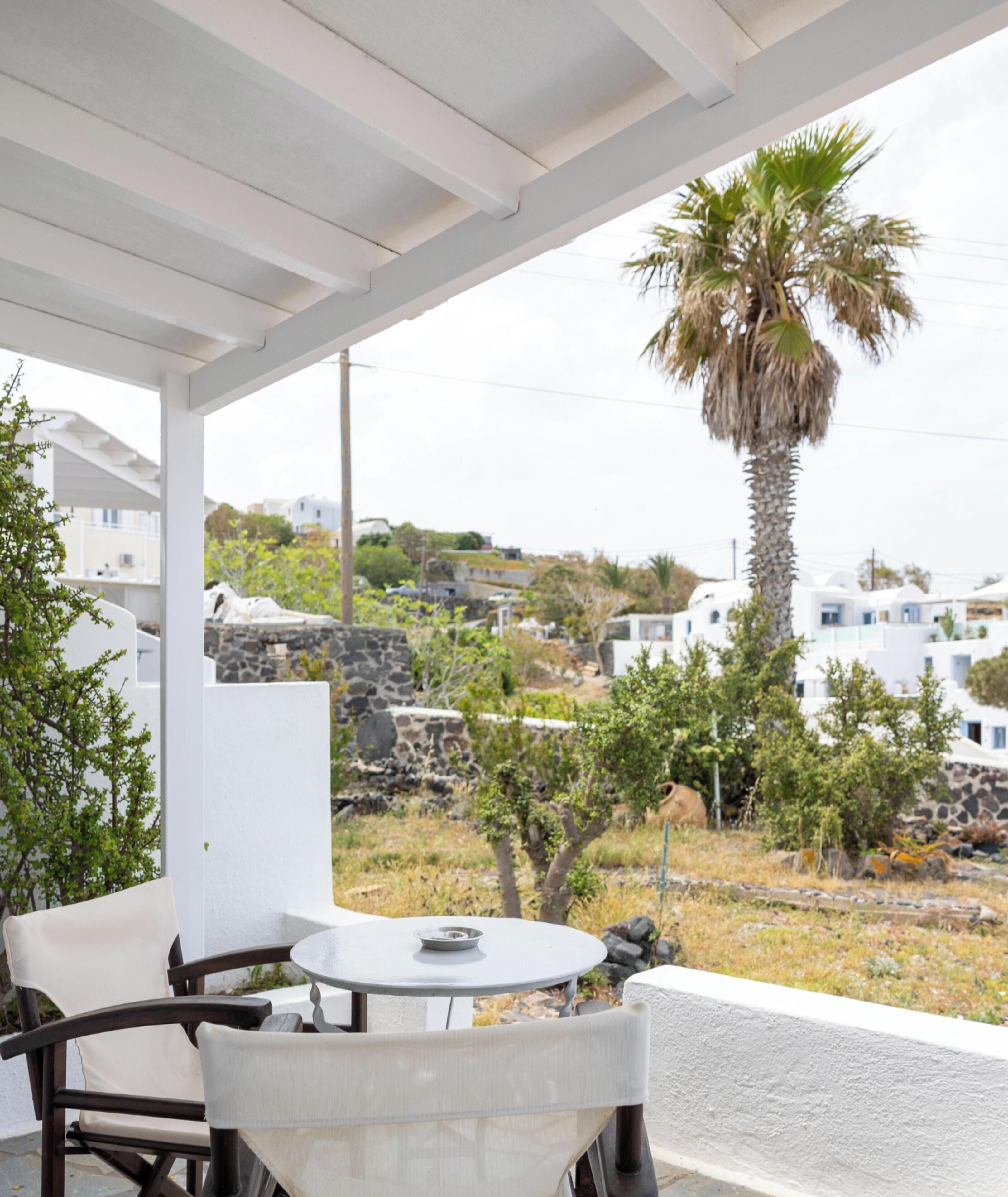 Chambre Double, patio, vue mer | Terrasse/Patio