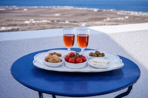 Double Room, Patio, Sea View | Outdoor dining - Hotiday Santorini Sea View (Santorini)