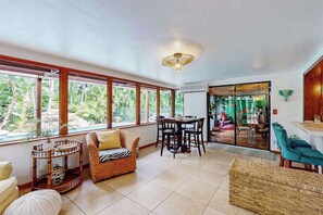 TV, offices - Bali-inspired coastal home w/private pool, spa, and tiki room (Cape Coral)
