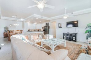 TV, DVD player, offices - Family-Friendly, Gulf View Condo w/ Pool - Walk to the Beach (Fort Myers Beach)