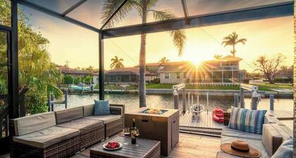 Waterfront house with private pool, dock, bikes, firepit, kayak & lanai