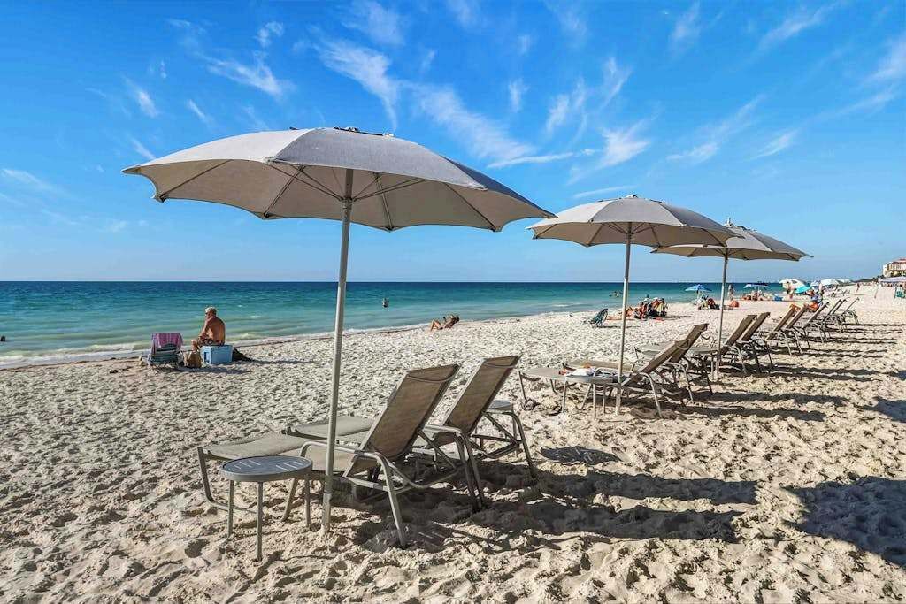 Vlak bij het strand