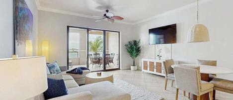 TV, DVD player, offices