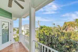 Property grounds - Water-view villa with sunset balconies, grill, & pool - walk to beach and dining (Fort Myers Beach)