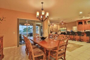 Dining - Upscale waterfront home with private dock, saltwater pool, lanai, grill, & W/D (Naples)
