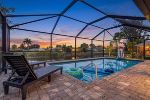 Pool - Spacious coastal home, dog-friendly, private heated pool & close to everything (Cape Coral)