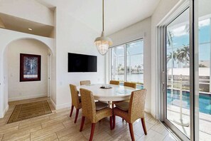 Dining - Dog-friendly waterfront getaway with lanai, private pool, & pool spa (Marco Island)