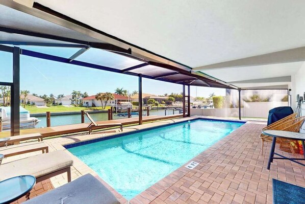 Pool - Snowbird-friendly home with private pool, enclosed lanai, & putting green (Marco Island)