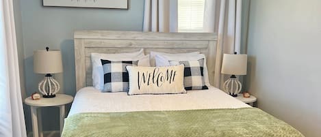 2 bedrooms, iron/ironing board, WiFi, bed sheets