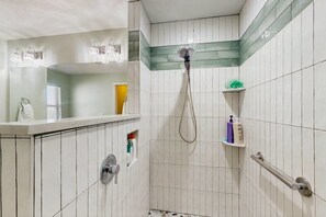 Shower, hair dryer, towels - Dog-friendly home w/private salt water in ground pool & close to Shamrock Park (Venice)