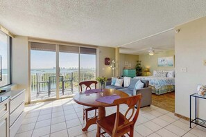 Interior - Waterview condo with shared pool, panoramic balcony views, and WIFI (Fort Myers Beach)