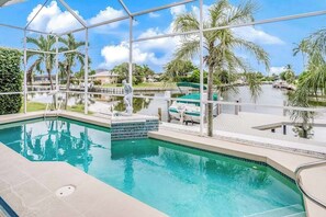 Pool - Modern, canal-front home with amazing views, private pool, central AC, fast WiFi (Marco Island)