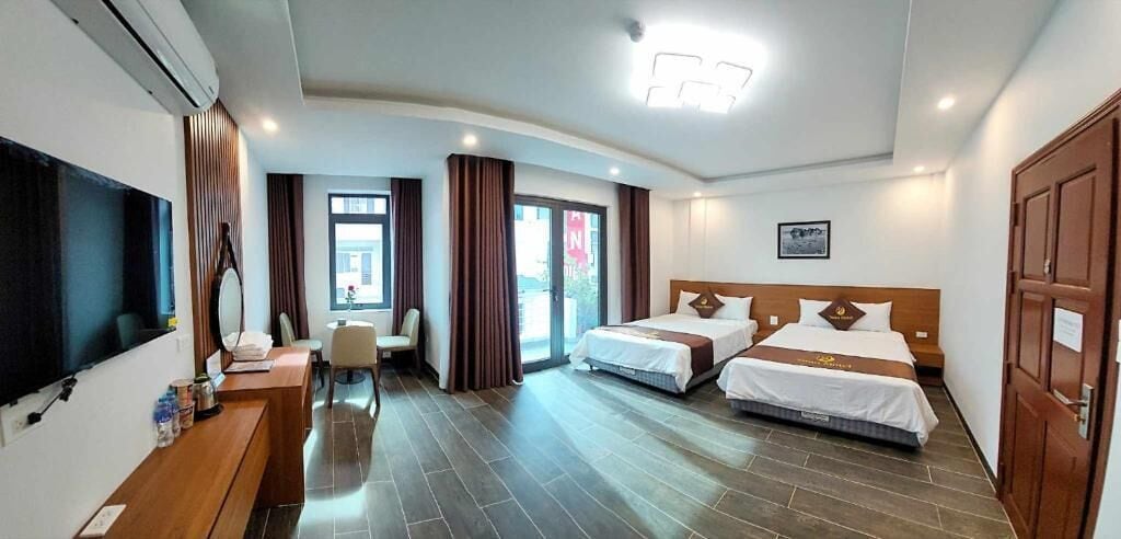 Deluxe Double Room, Balcony, City View | Desk, laptop workspace, blackout curtains, soundproofing