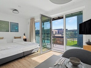 Room - Cosy apartment for 2 guests with WIFI, hot tub, pool, TV, balcony and pets allowed (Diepholz)