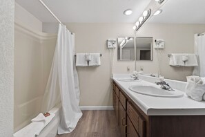 Hair dryer, towels