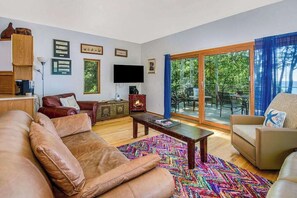 TV - Dog-friendly home with lake views, wood stove, kayaks/SUPs, & W/D (Coloma)
