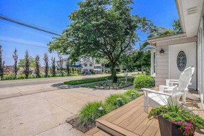Terrace/patio - Fantastic Retreat Near the Lake w/ a Spacious Deck, Firepit, & Private Hot Tub (Saugatuck)